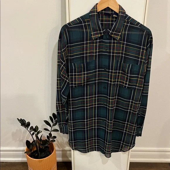 GAP Vintage See Through Plaid Shirt - Picture 1 of 5